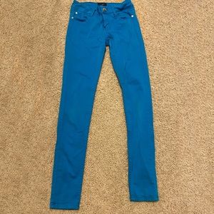Junior’s Celebrity Pink Teal Skinny Jeans